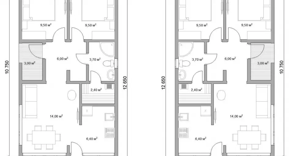 Барнхаус, проект №276 - план первого этажа
