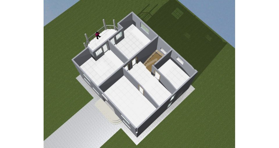 Проект каркасного дома №92: планировка 1 этажа