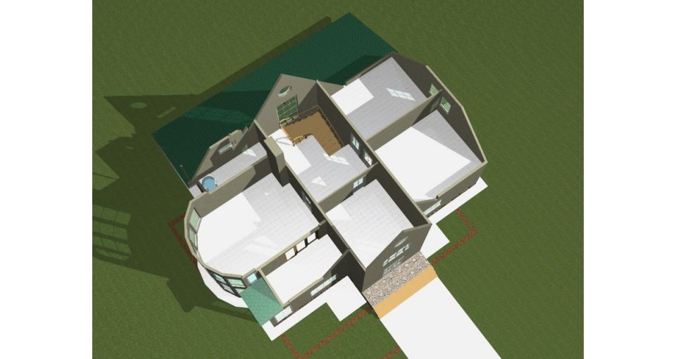 Проект каркасного дома №98: планировка 3 этажа
