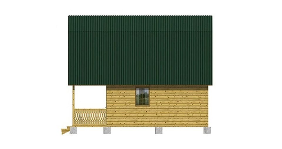 Фасад каркасного дома №146: вид справа