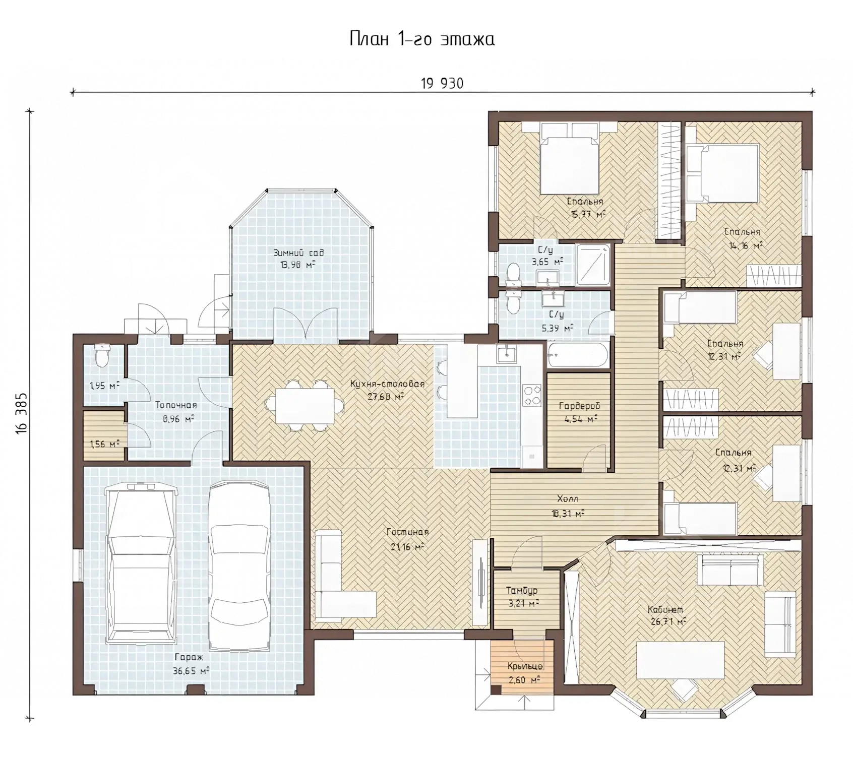  Каркасный дом, проект №31 - планировка