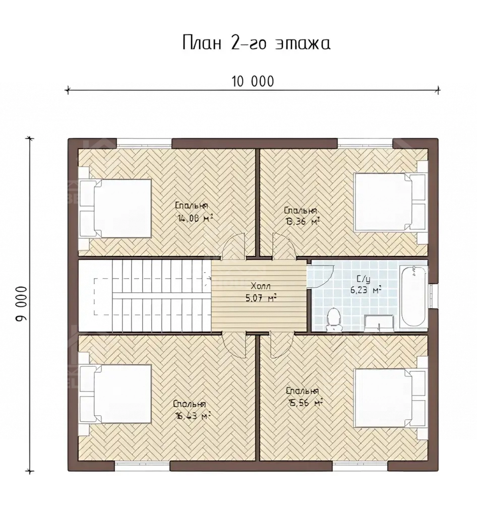 Каркасный дом, проект №66 - планировка