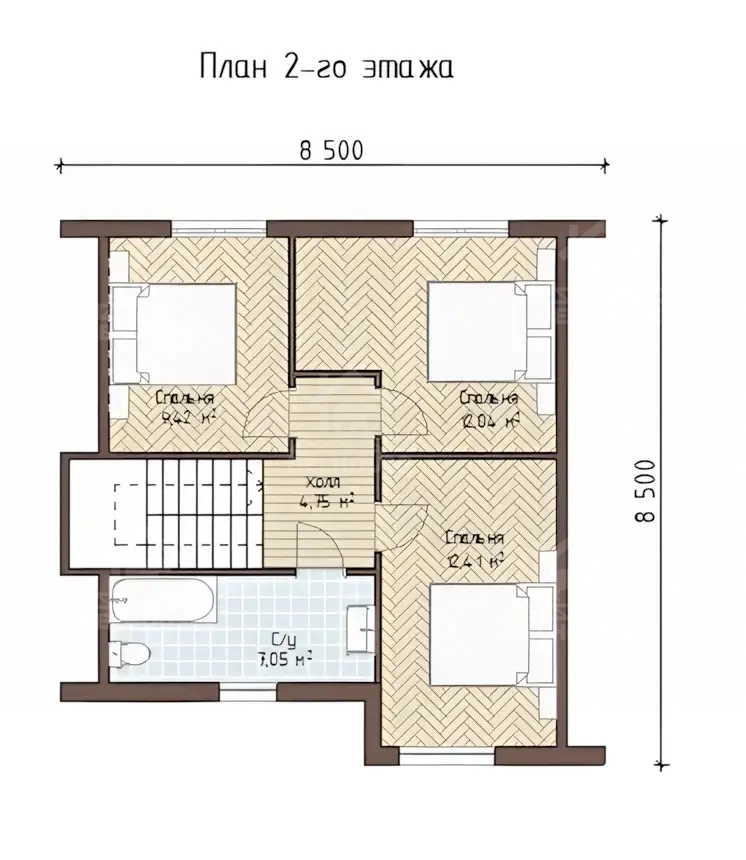 Каркасный дом, проект №26 - планировка