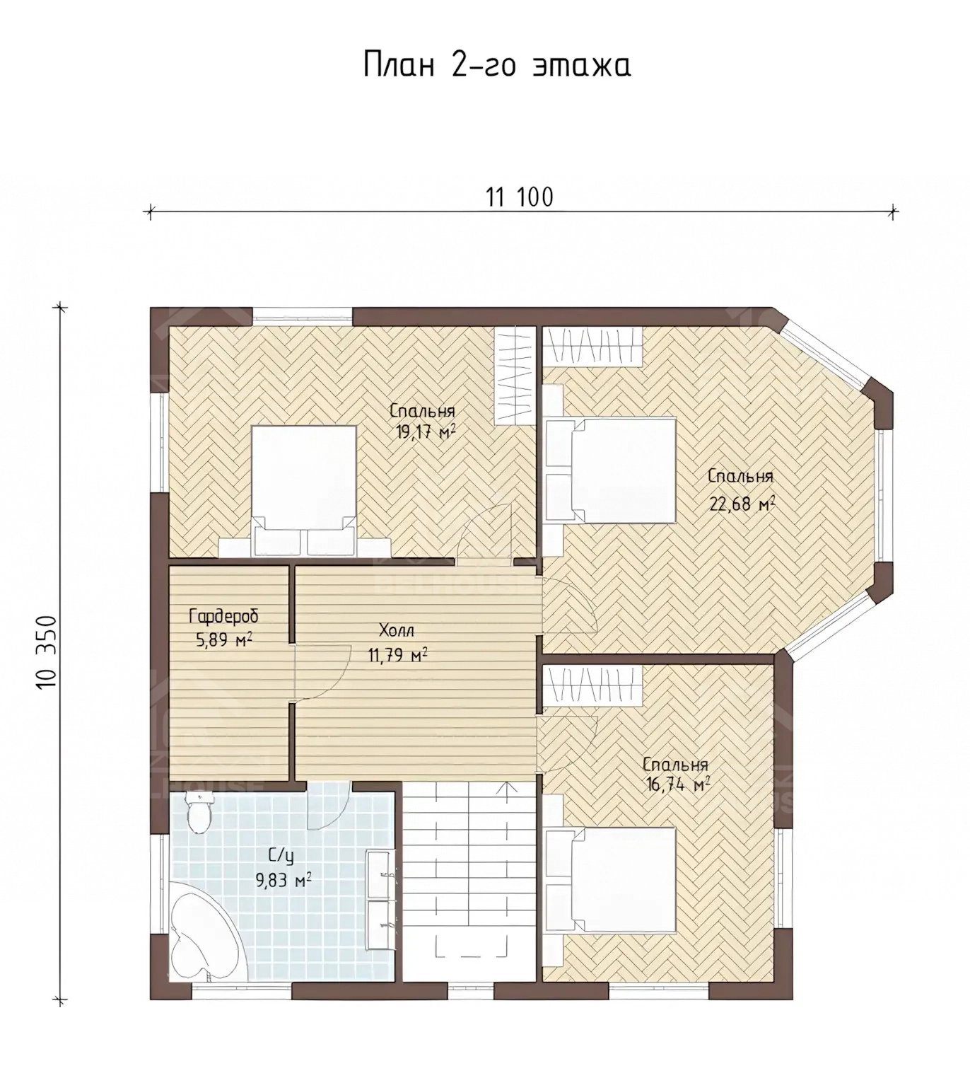  Каркасный дом, проект №3 - планировка