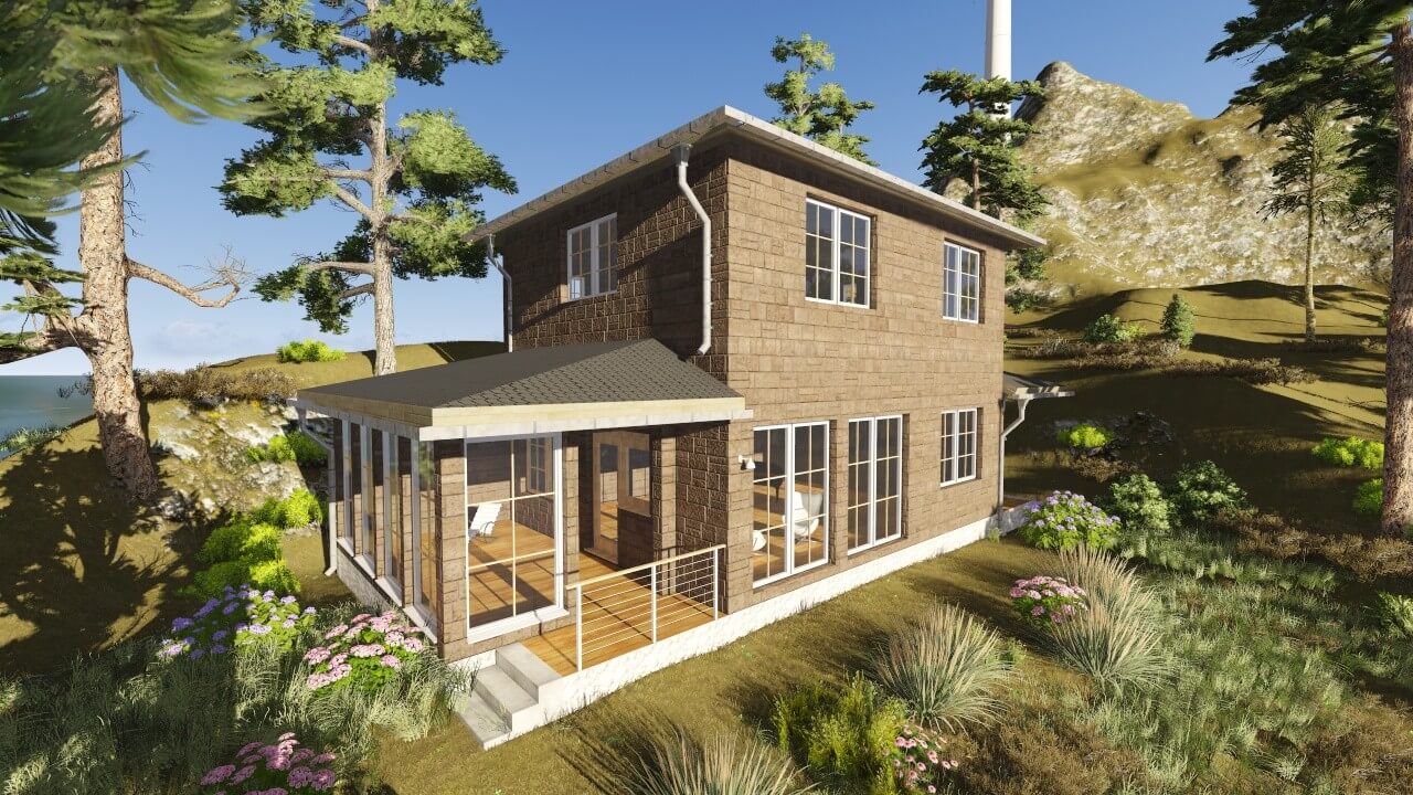 Каркасный дом, проект №101