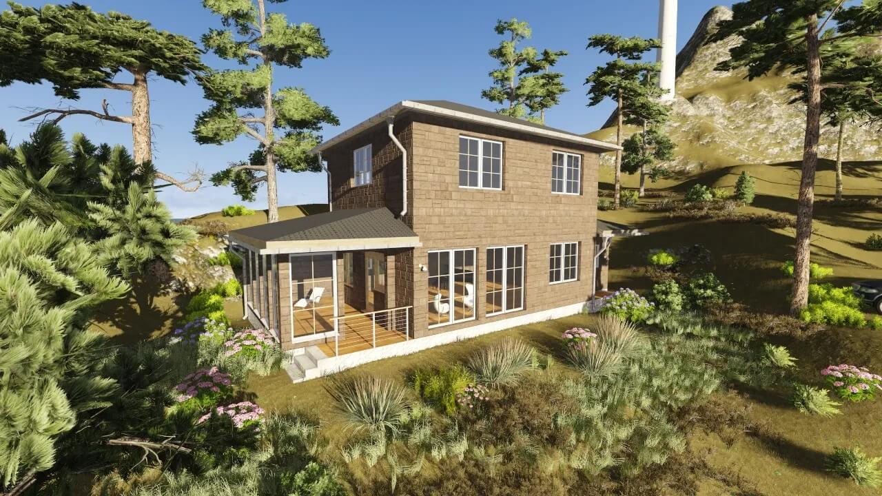 Каркасный дом, проект №101