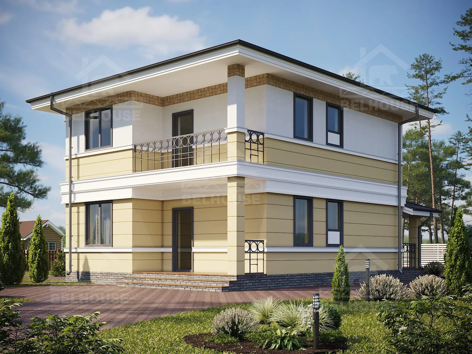 Дом из газобетона, проект №102к