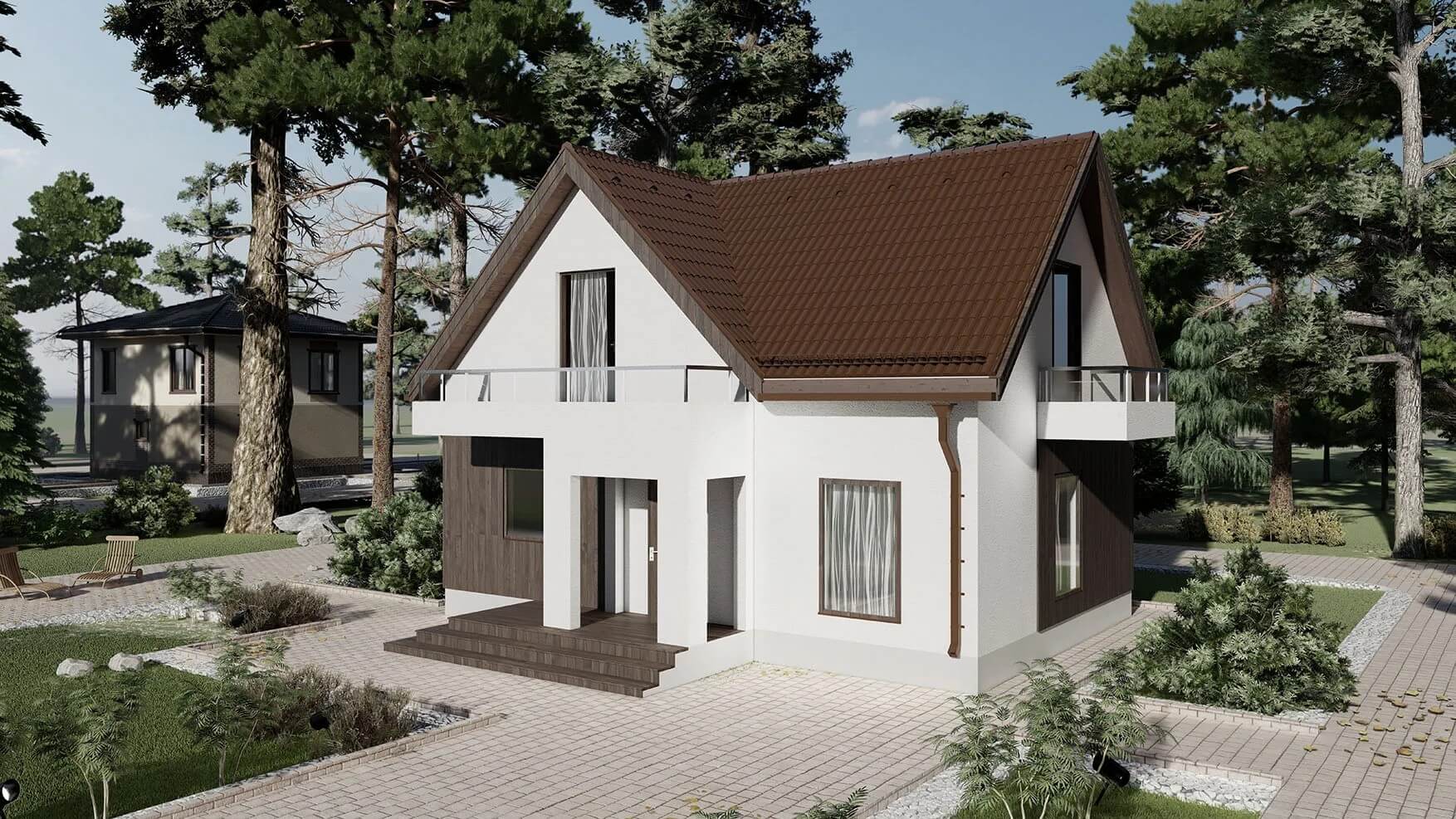 Каркасный дом, проект №164