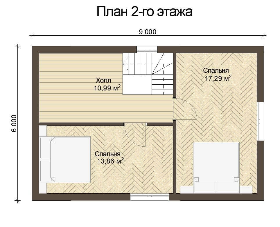 Каркасный дом, проект №164 - планировка