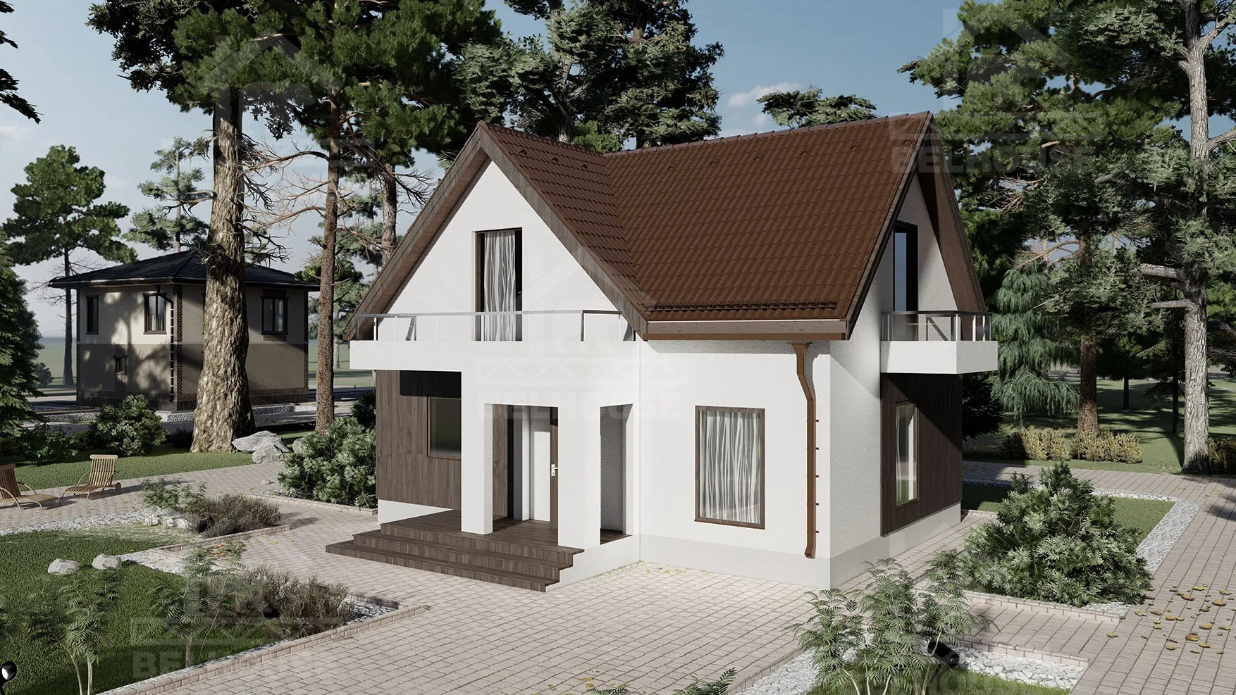 Дом из газобетона, проект №164к