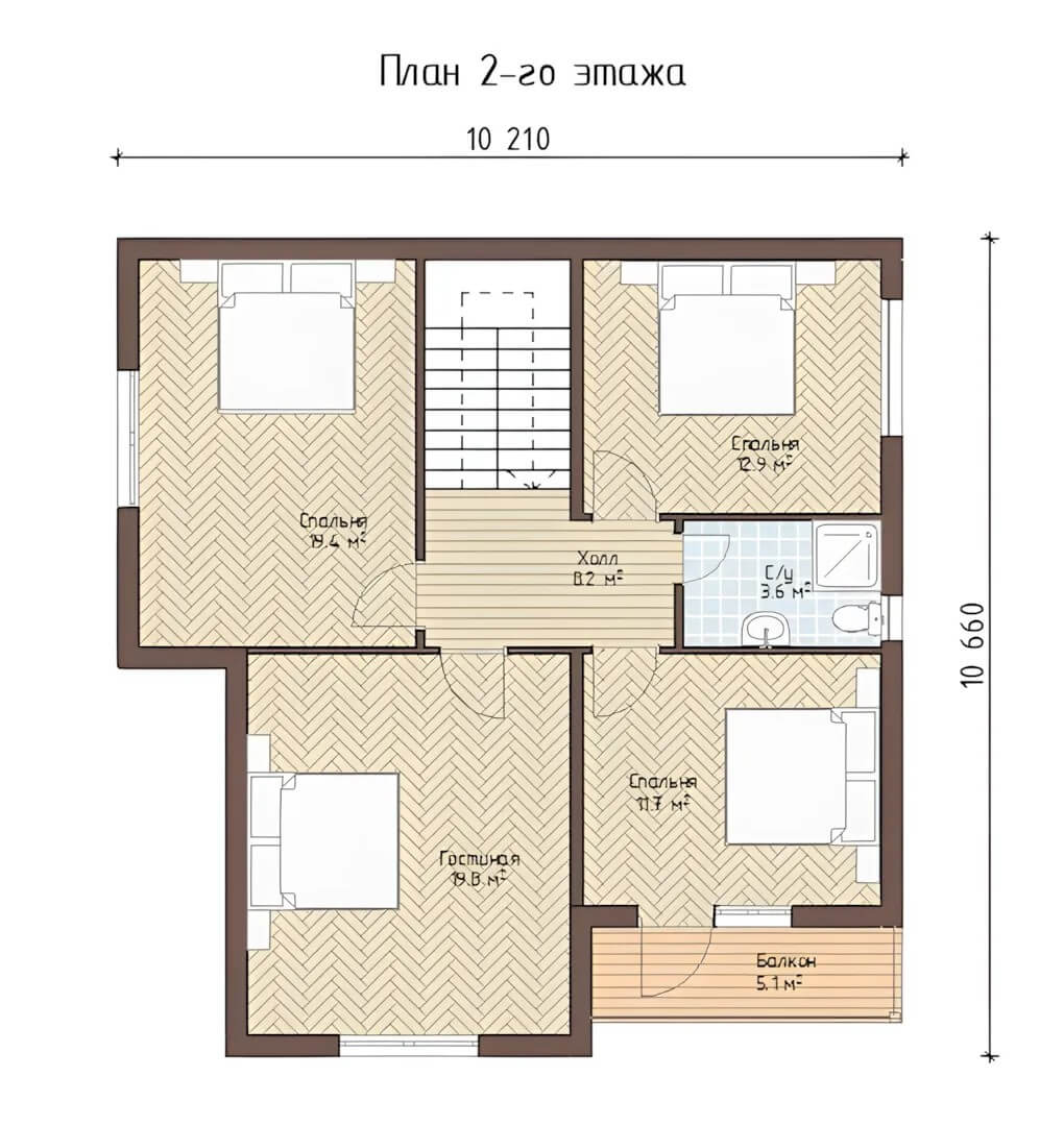 Каркасный дом, проект №192 - планировка