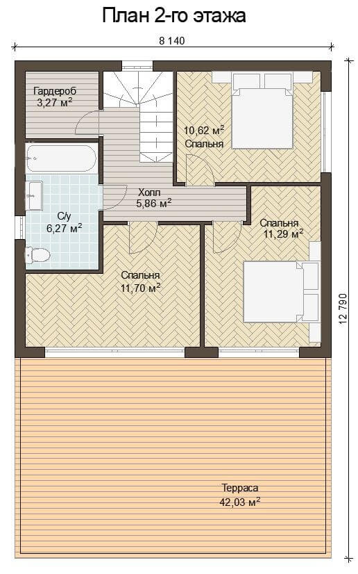 Каркасный дом, проект №194 - планировка