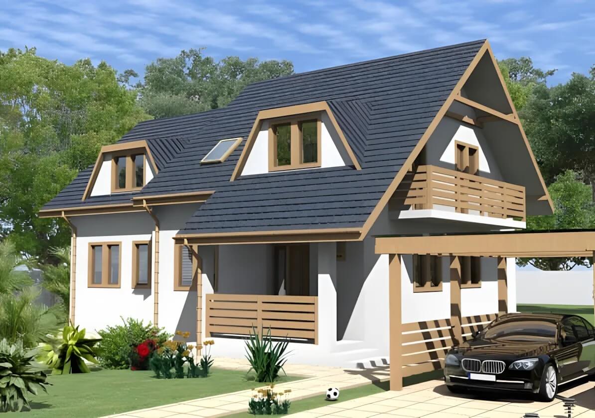 Каркасный дом, проект №195