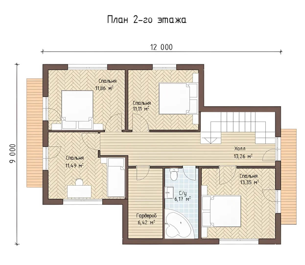 Каркасный дом, проект №195 - планировка