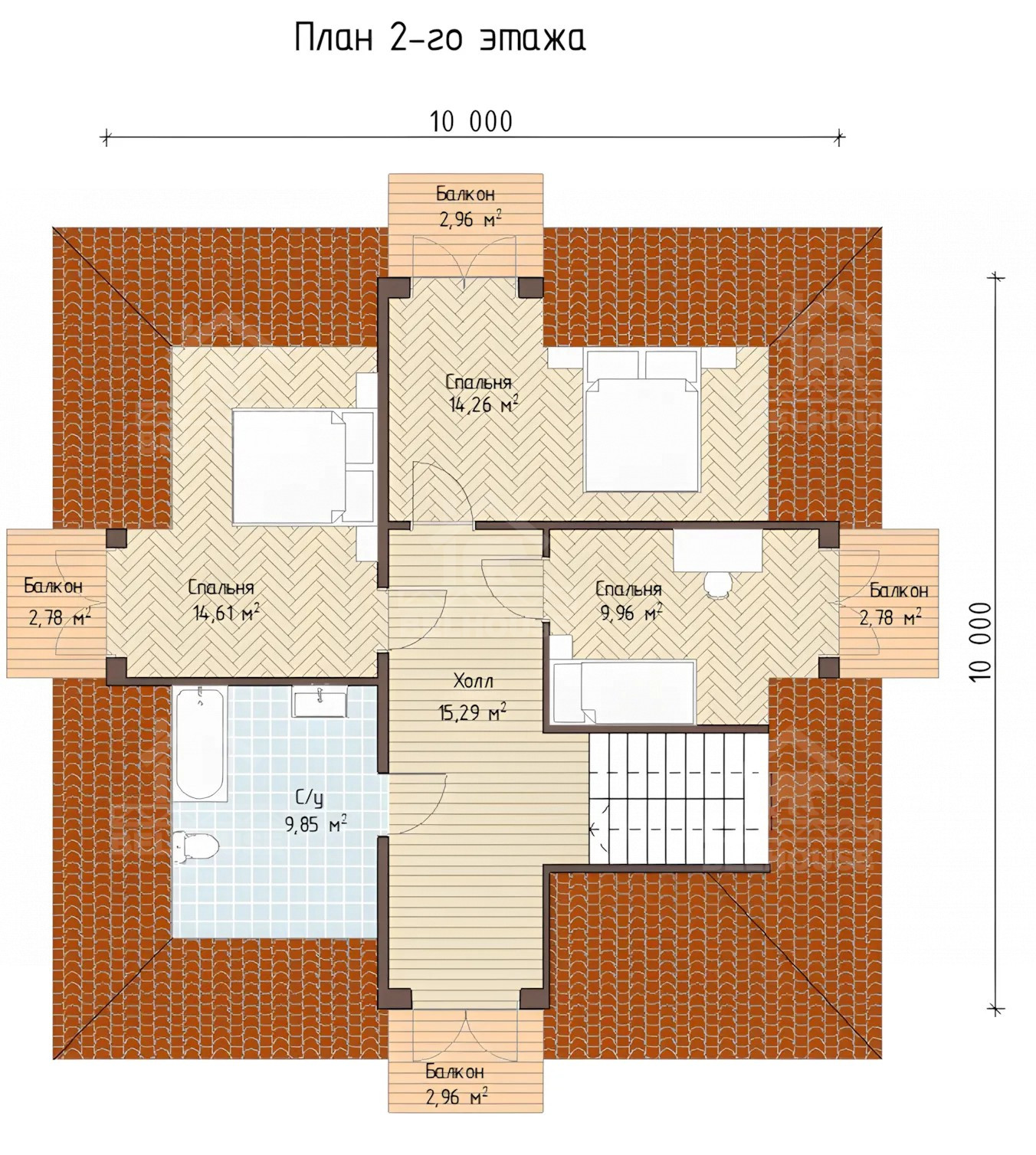 Каркасный дом, проект №199 - планировка