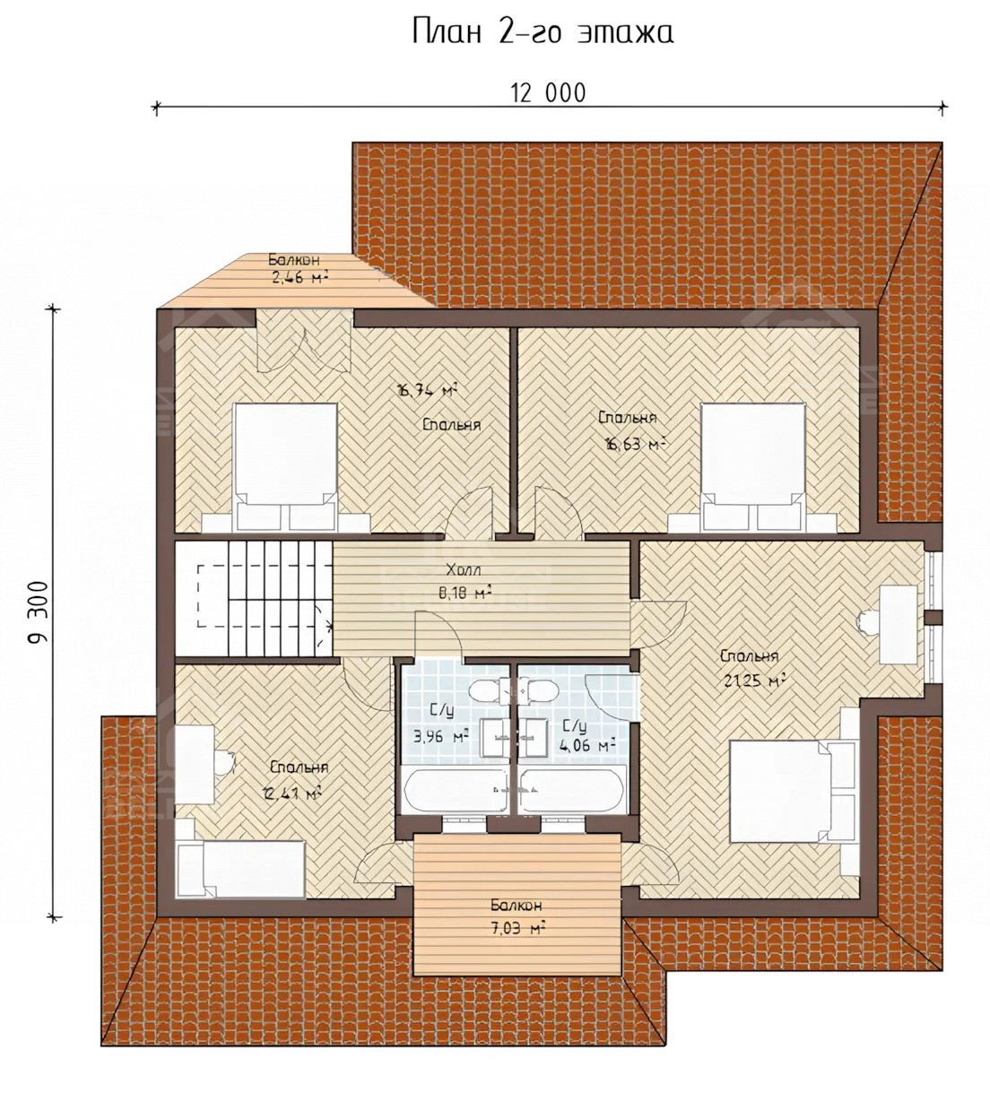 Каркасный дом, проект №206 - планировка