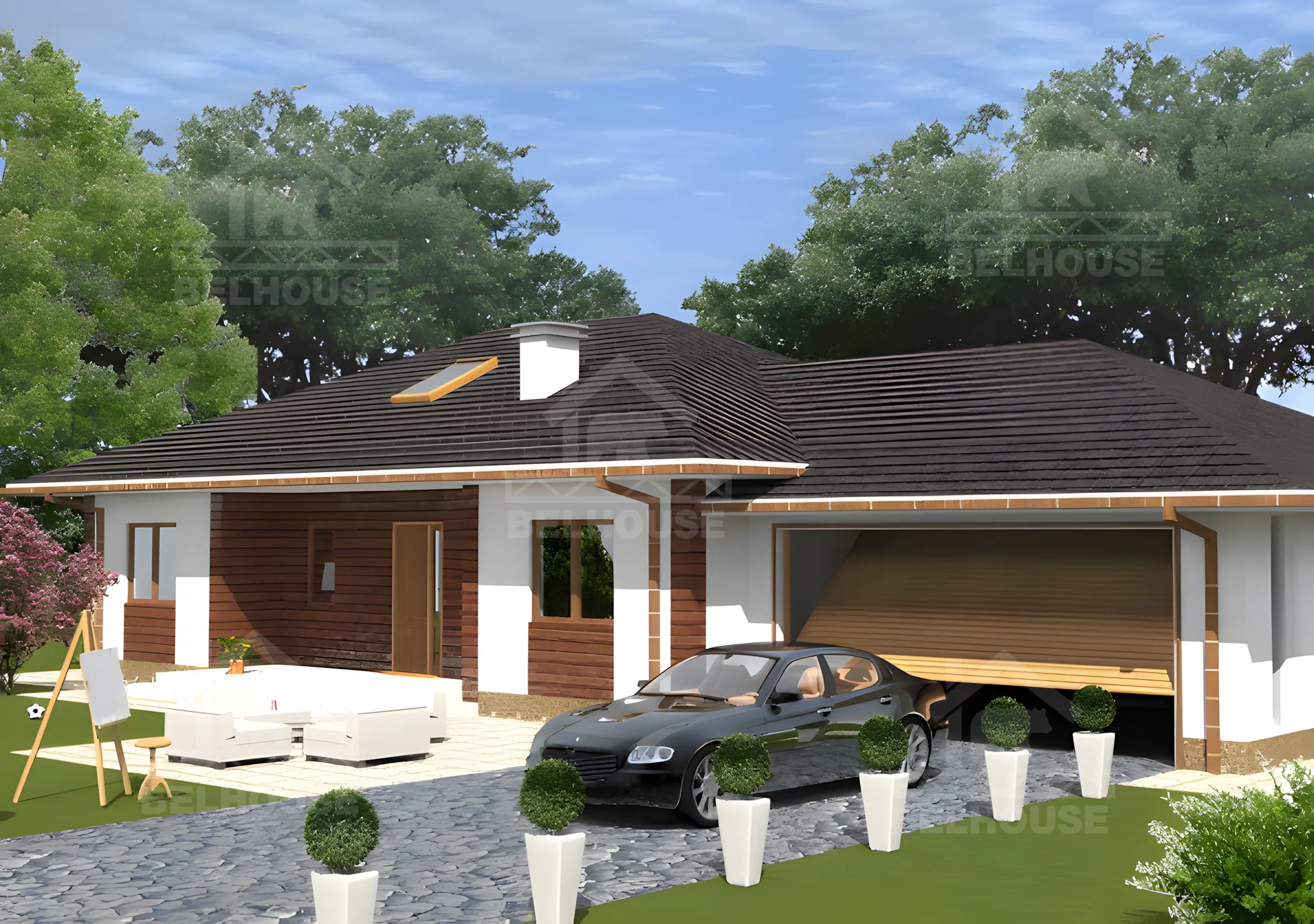 Каркасный дом, проект №212