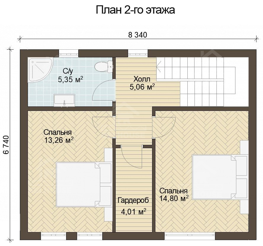 Каркасный дом, проект №225 - планировка
