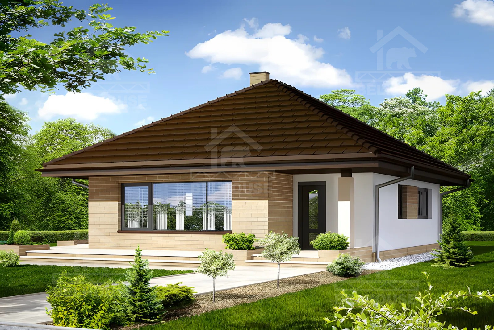 Каркасный дачный дом, проект №228