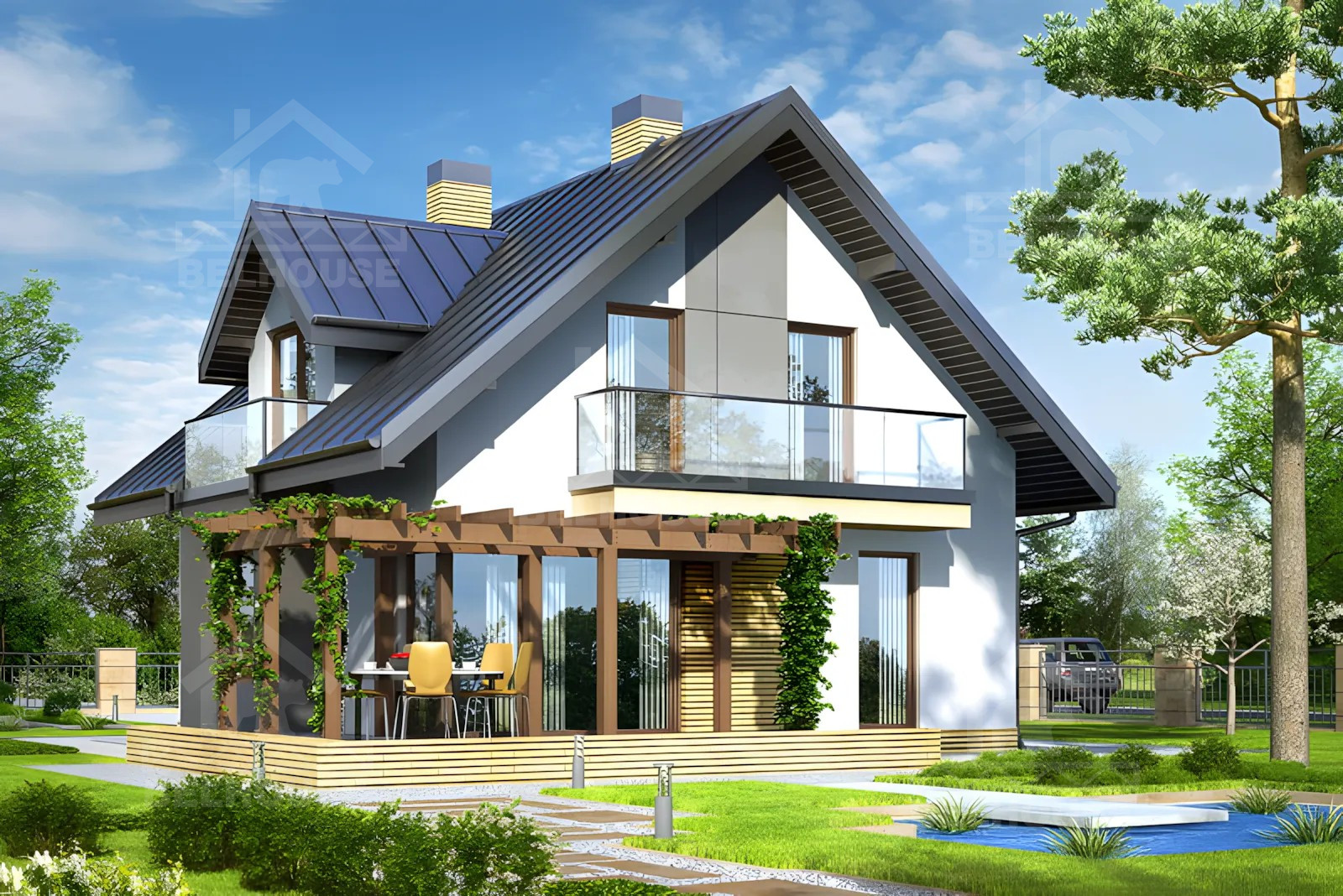 Каркасный дом, проект №232