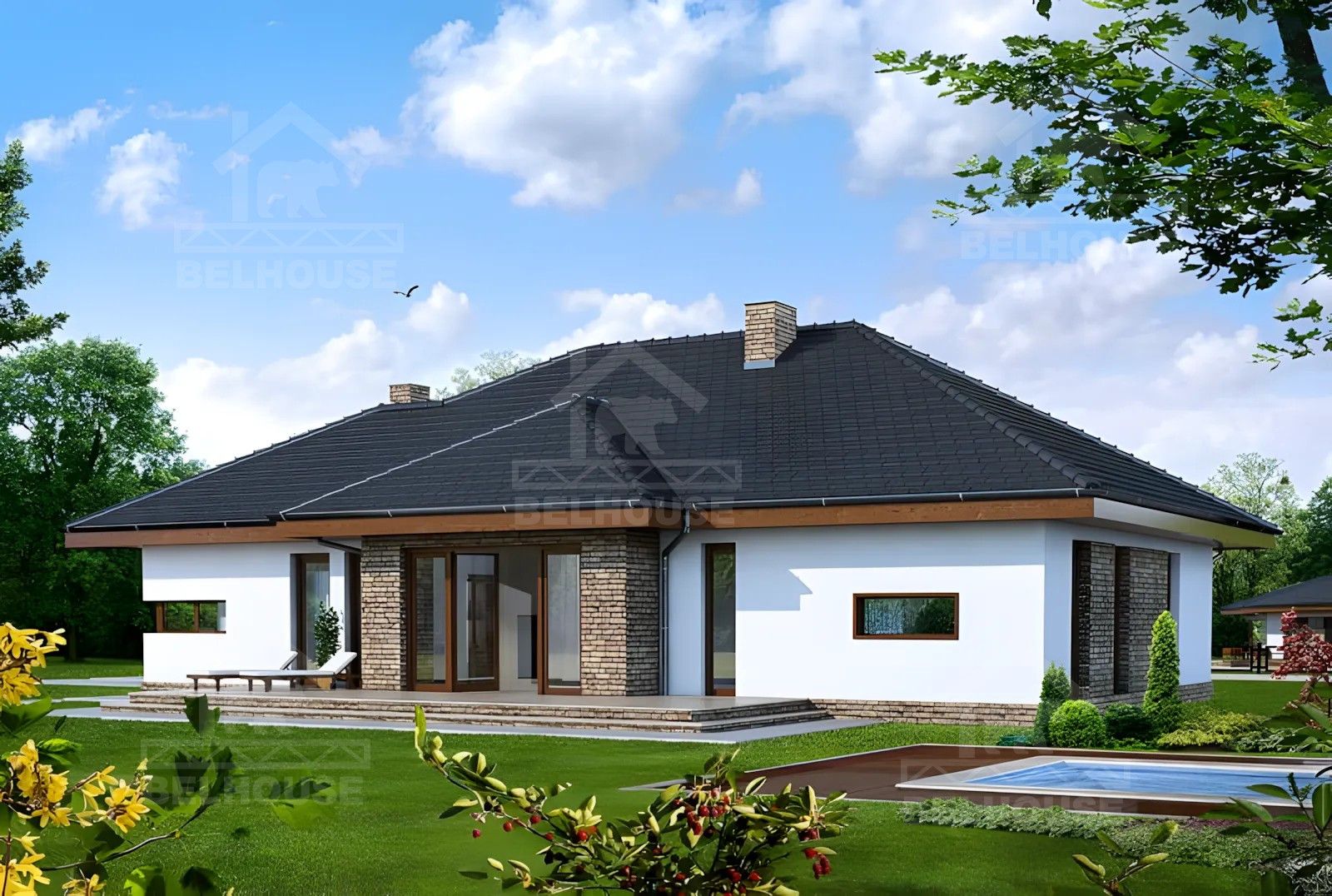 Дом из газобетона, проект №240к