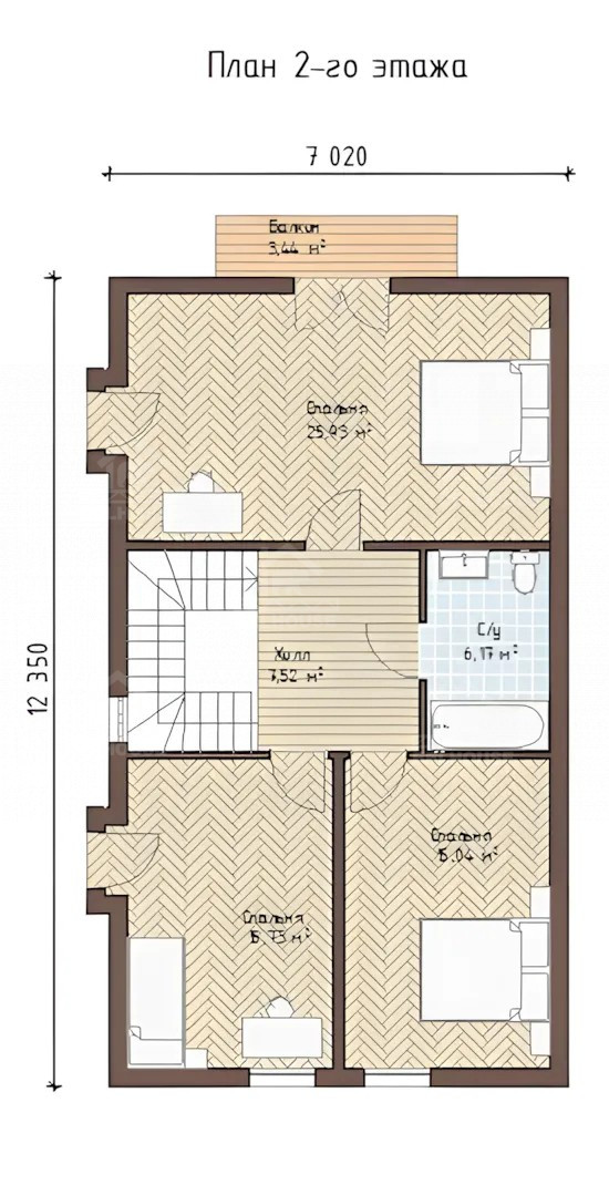 Каркасный дом, проект №241 - планировка
