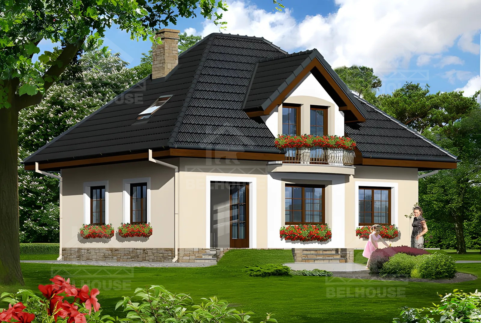 Каркасный дачный дом, проект №246