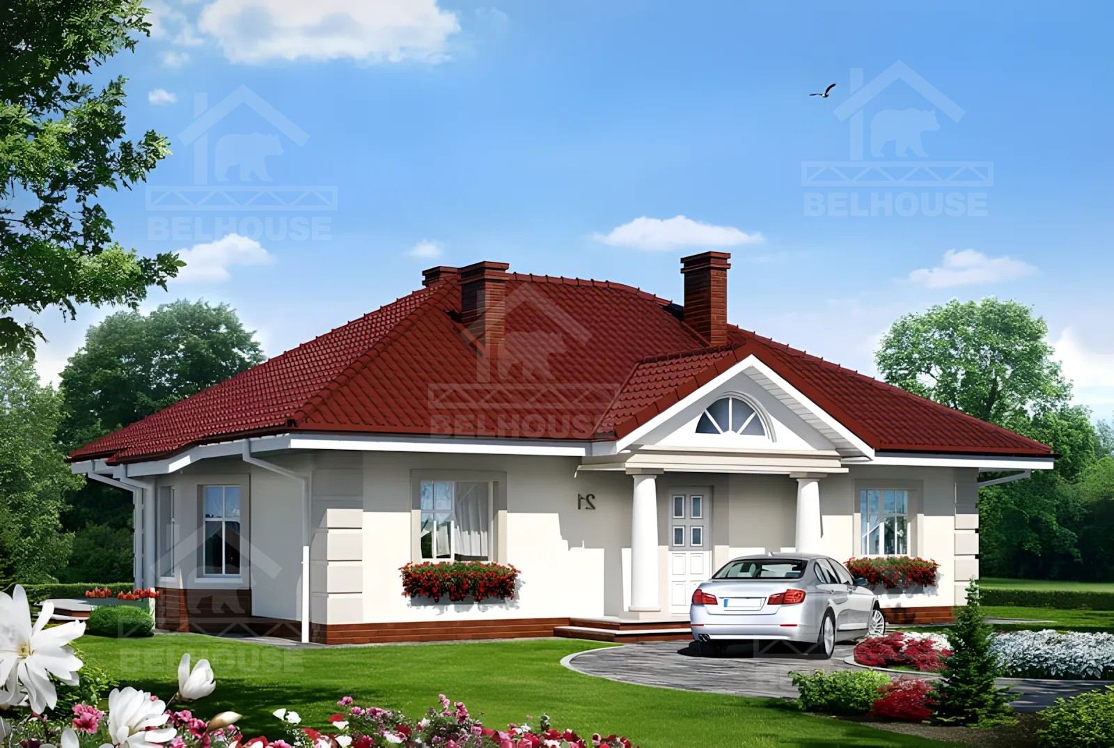 Каркасный дачный дом, проект №254