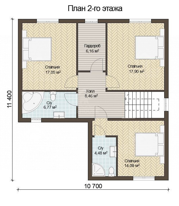 Каркасный дом, проект №256 - планировка