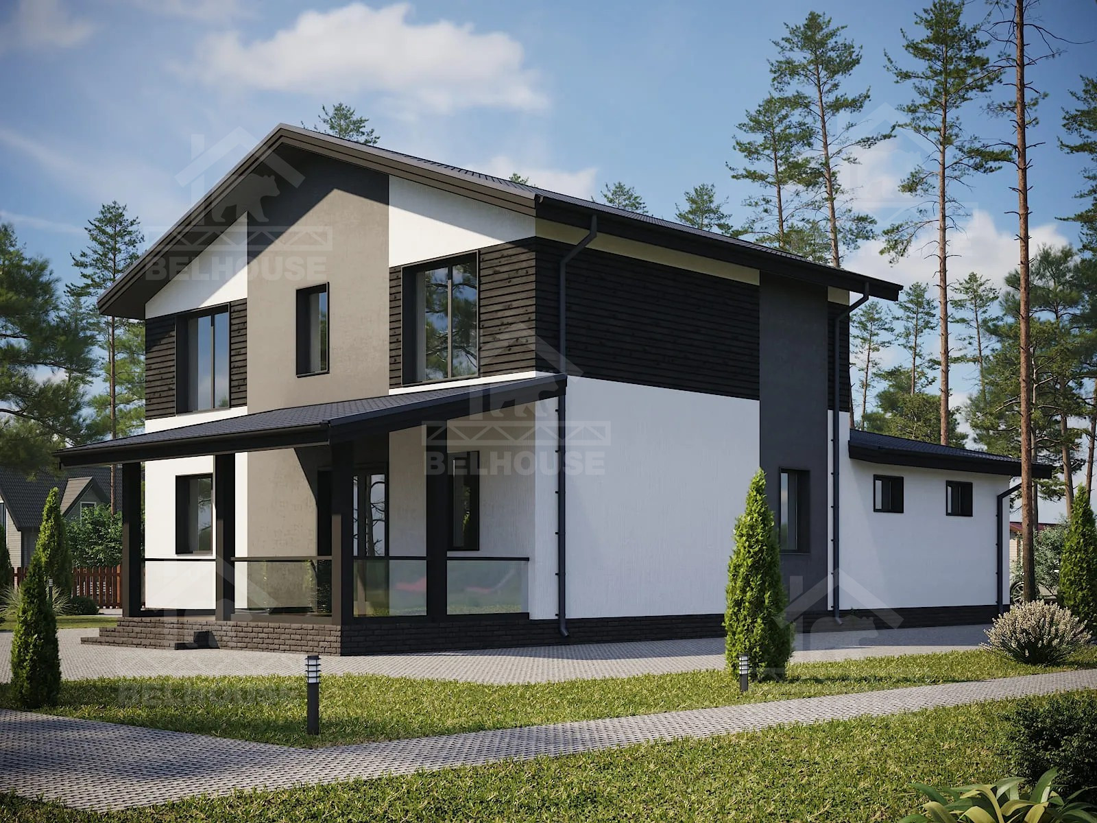 Дом из газобетона, проект №256к