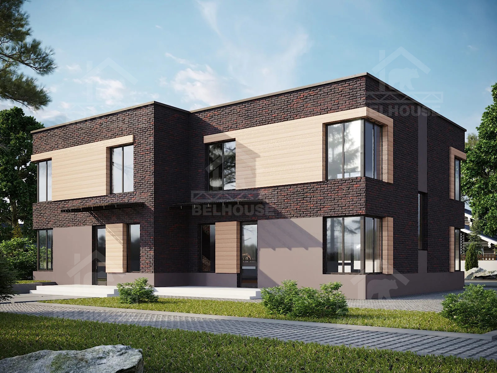 Каркасный дуплекс, проект №263Д