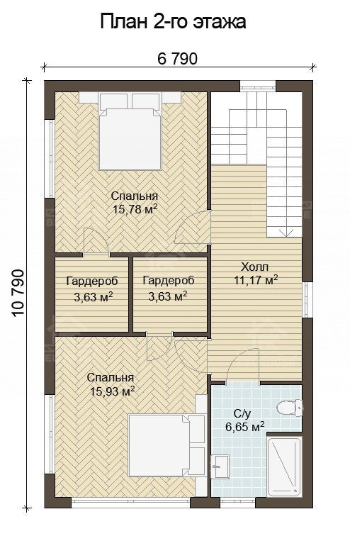 Каркасный дом, проект №264 - планировка