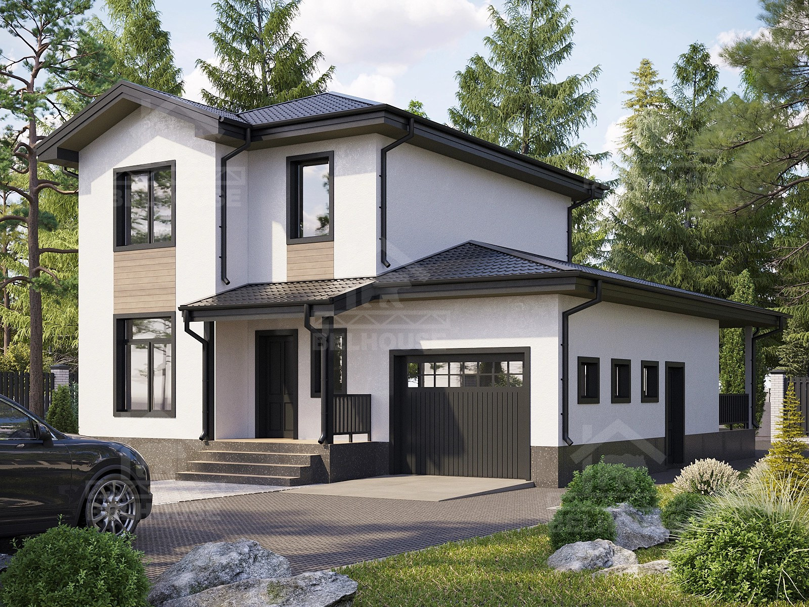 Дом из газобетона, проект №318к