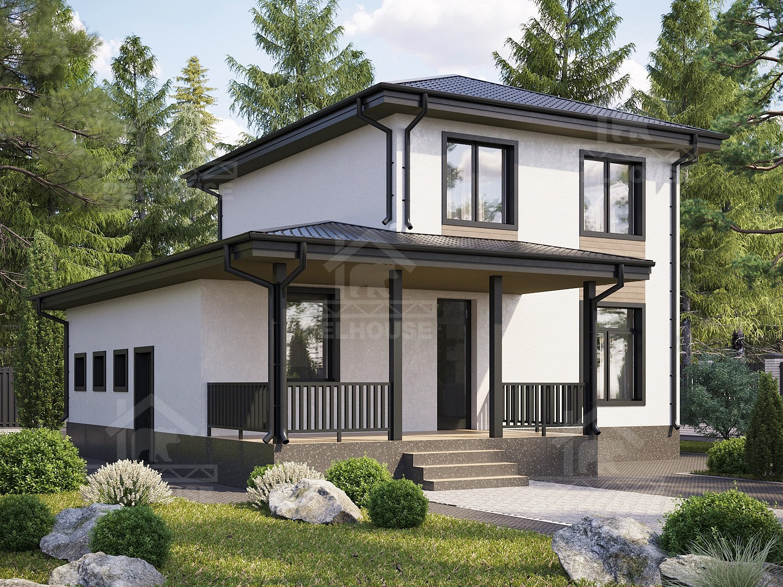 Дом из газобетона, проект №318к