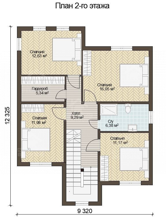 Каркасный дом, проект №319 - планировка