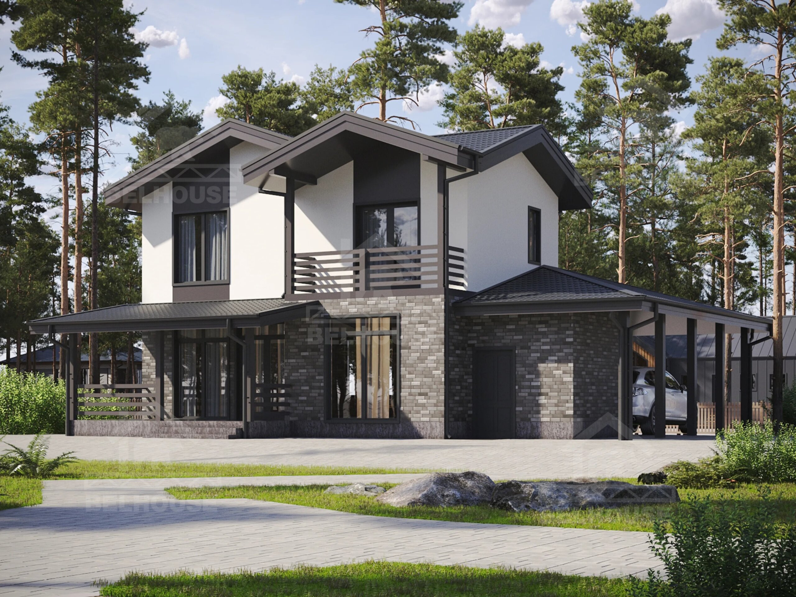 Дом из газобетона, проект №320к