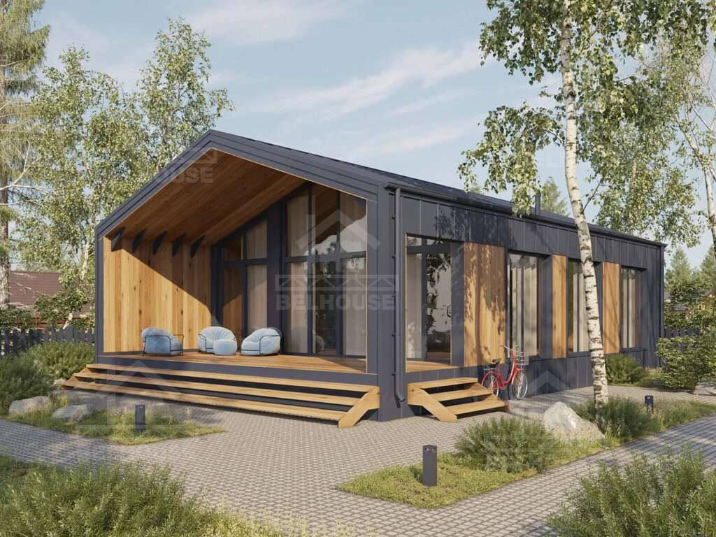 Барнхаус из газобетона, проект №327к