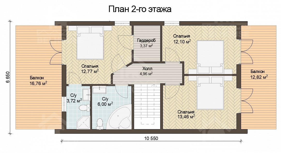Каркасный дом, проект №330 - планировка