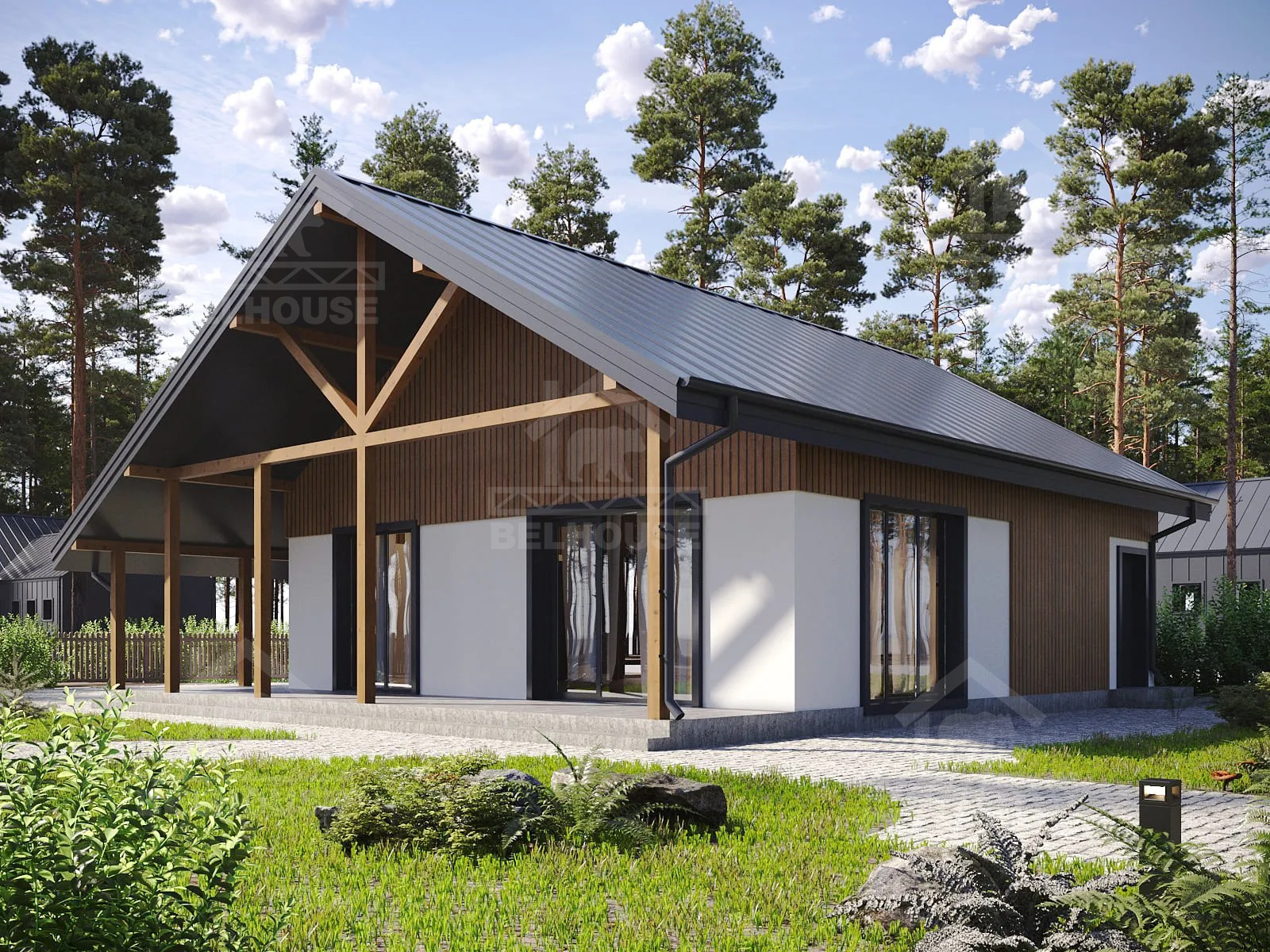 Дом из газобетона, проект №334к