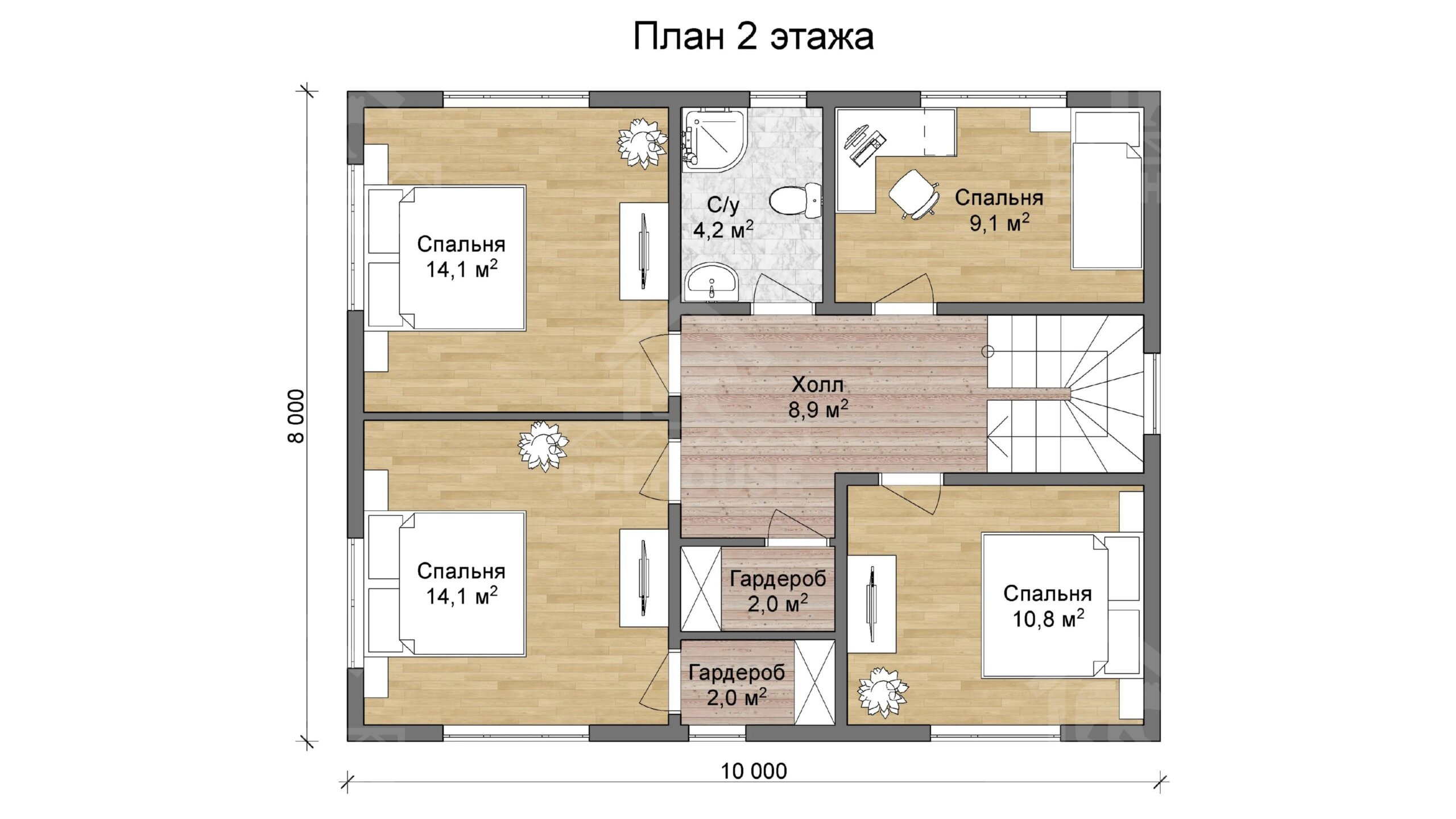 Каркасный дом, проект №335 - планировка
