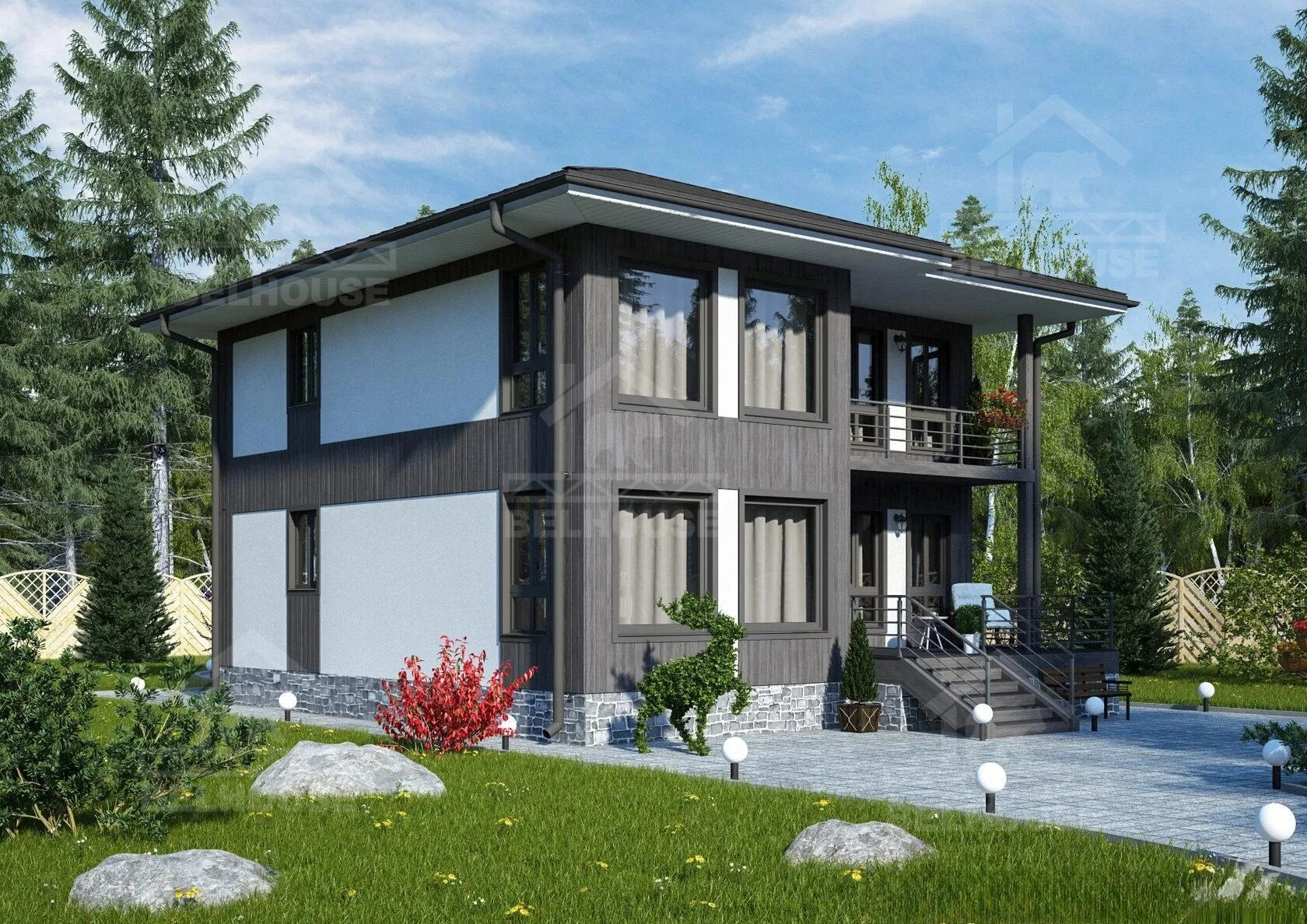 Каркасный дом, проект №338