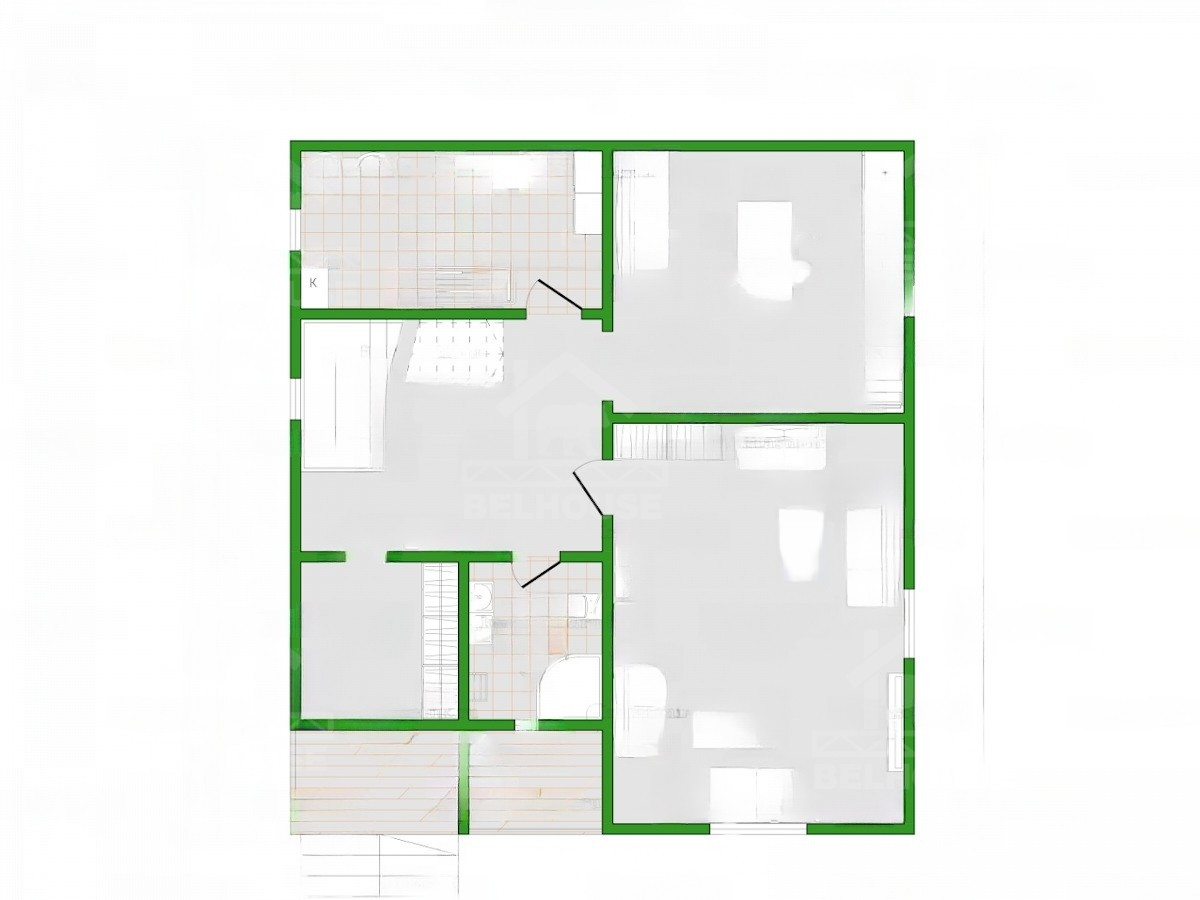Каркасный дом, проект №343 - планировка