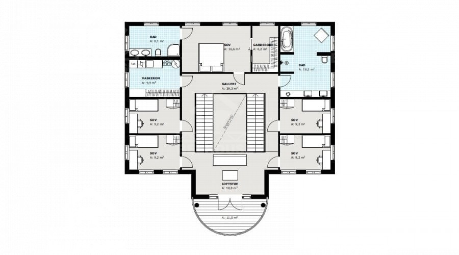 Каркасный дом, проект №345 - планировка