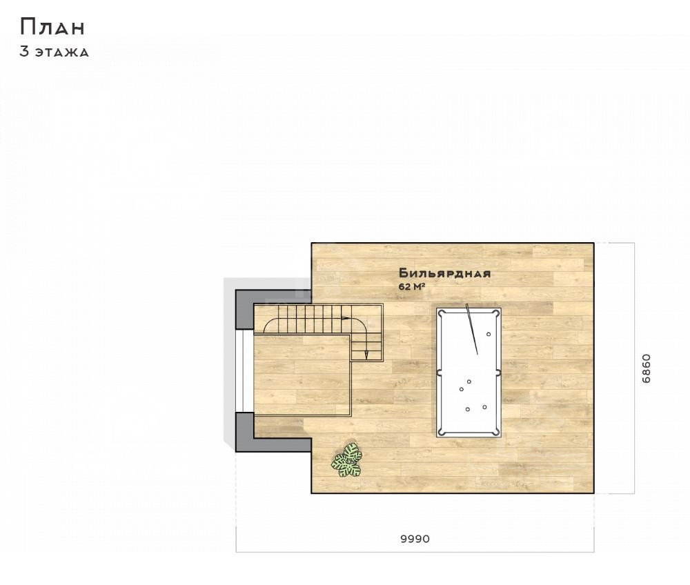 Каркасный дом, проект №351 - планировка