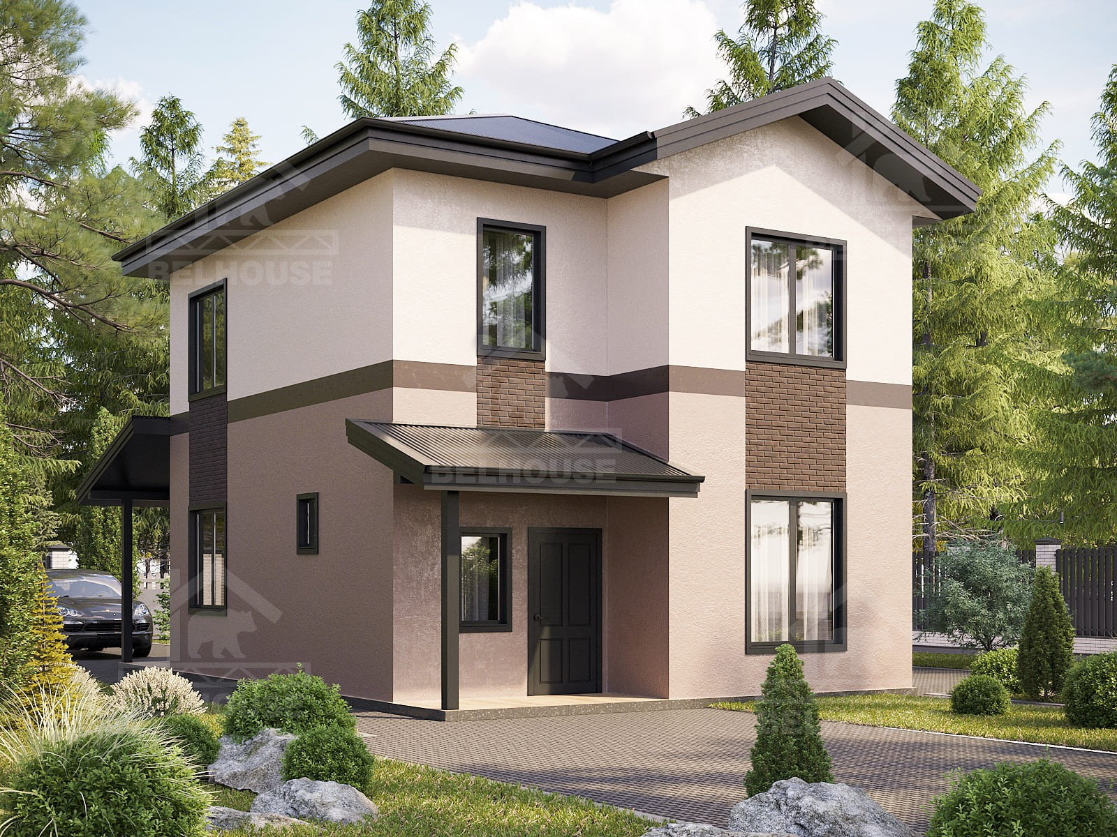 Дом из газобетона, проект №352к