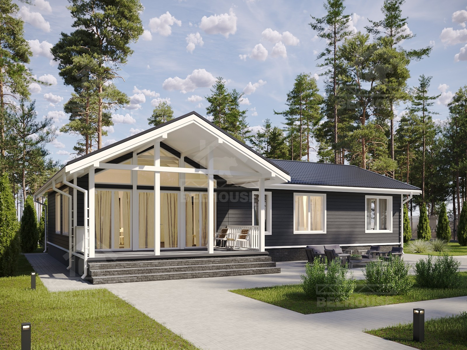 Дом из газобетона, проект №353к