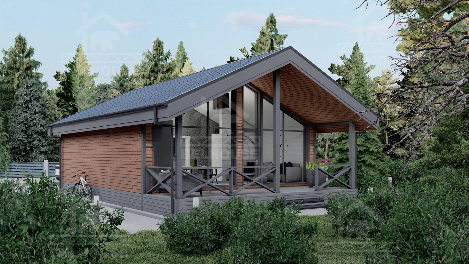 Каркасный дом, проект №357