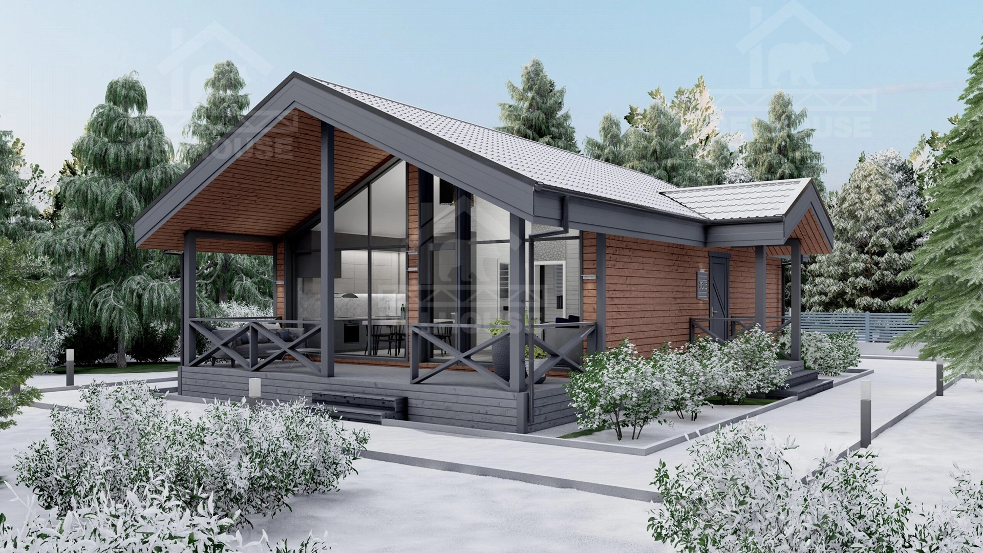 Дом из газобетона, проект №357к