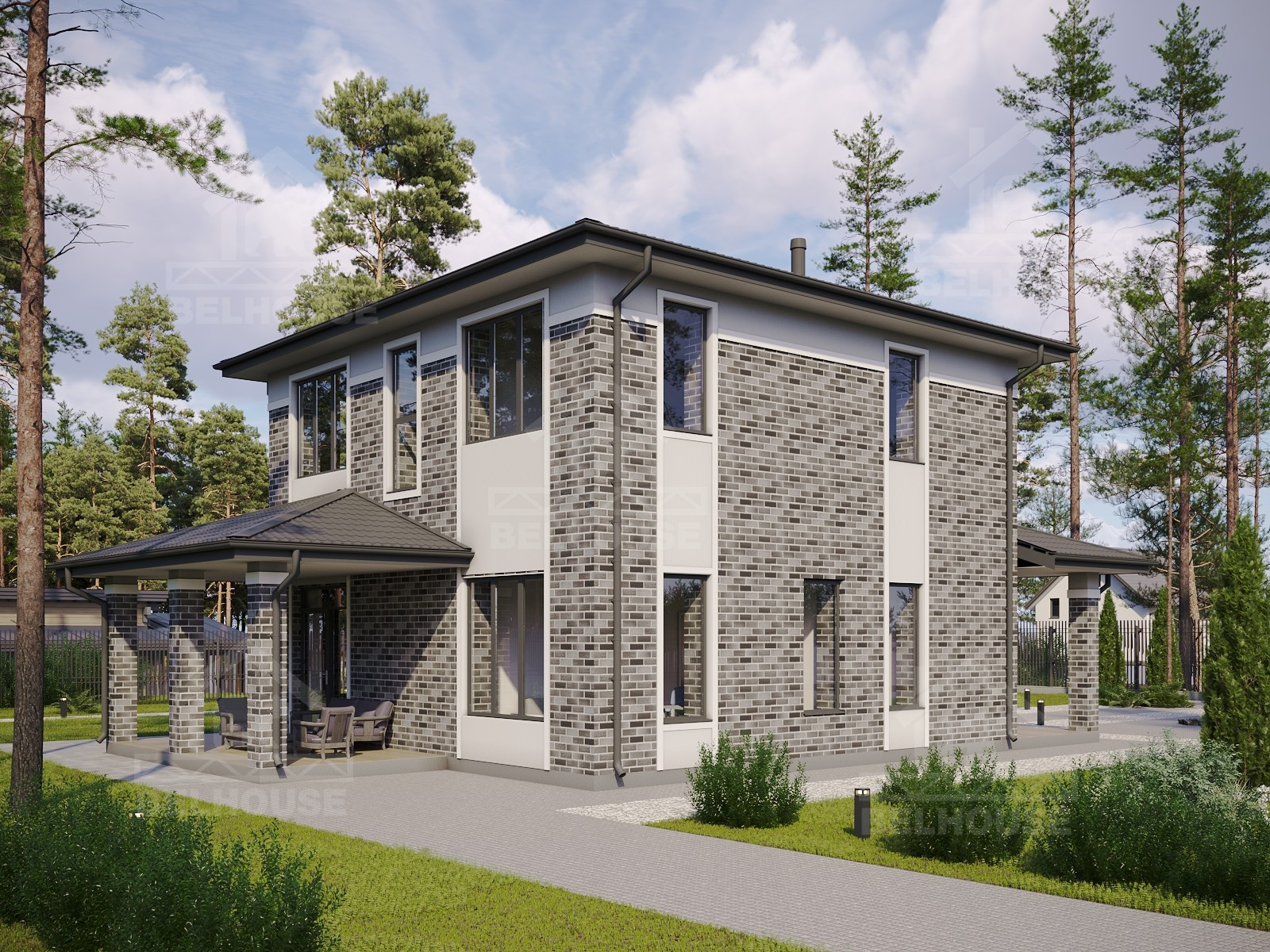 Дом из газобетона, проект №358к