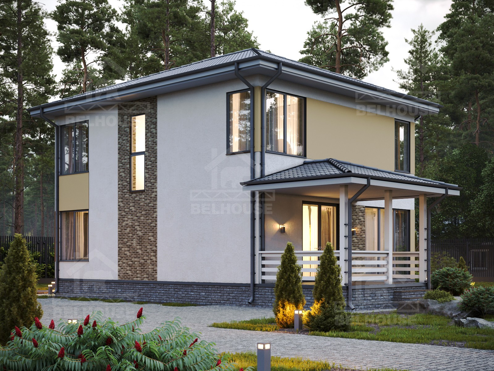 Дом из газобетона, проект №367к